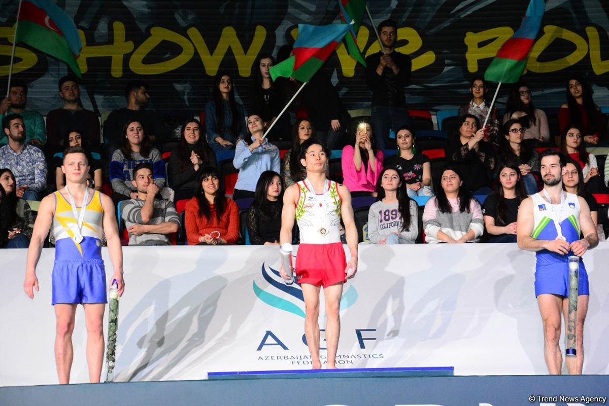 Baku hosts awarding ceremony of winners of first day of FIG Artistic Gymnastics World Cup (PHOTO)