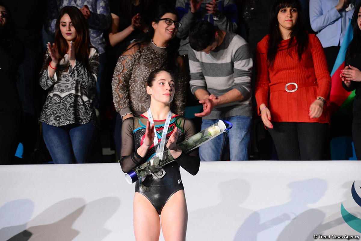 Baku hosts awarding ceremony of winners of first day of FIG Artistic Gymnastics World Cup (PHOTO)