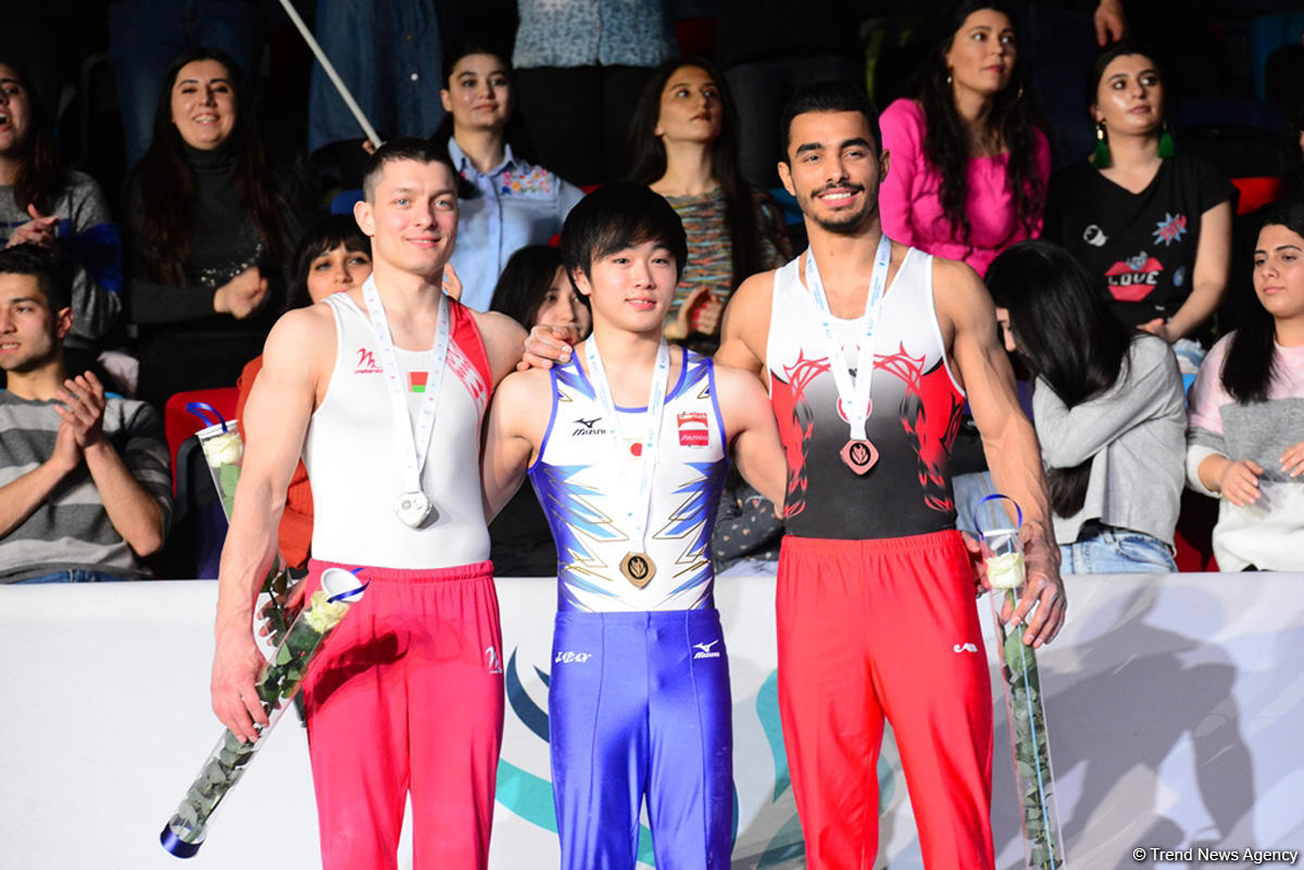 Baku hosts awarding ceremony of winners of first day of FIG Artistic Gymnastics World Cup (PHOTO)