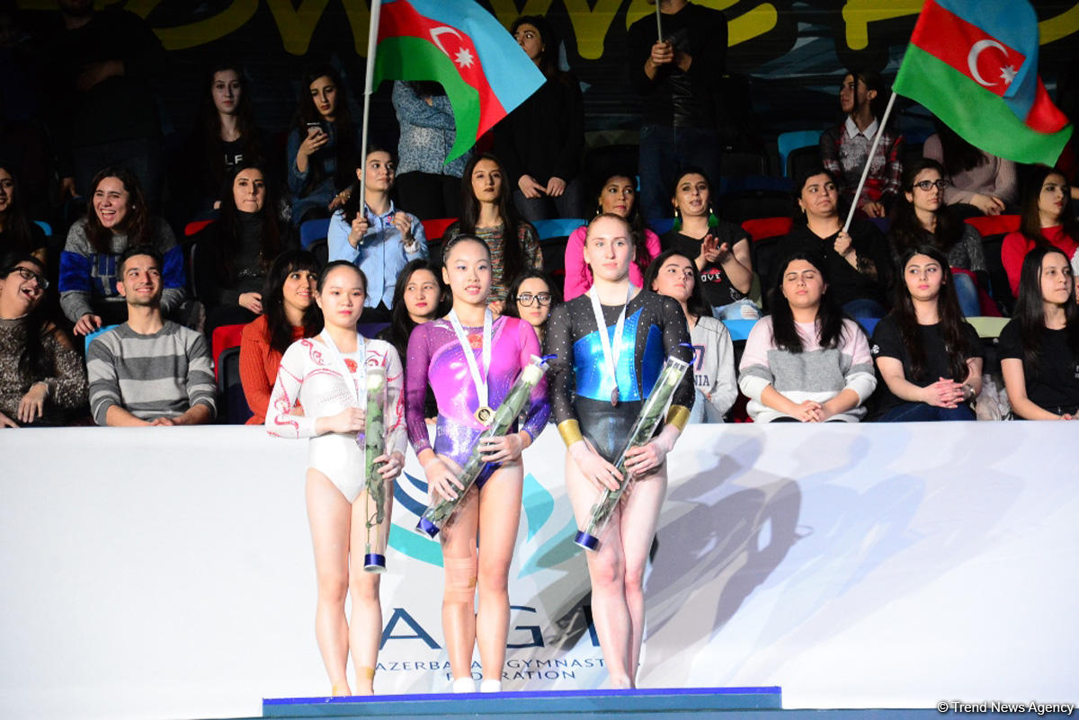 Baku hosts awarding ceremony of winners of first day of FIG Artistic Gymnastics World Cup (PHOTO)