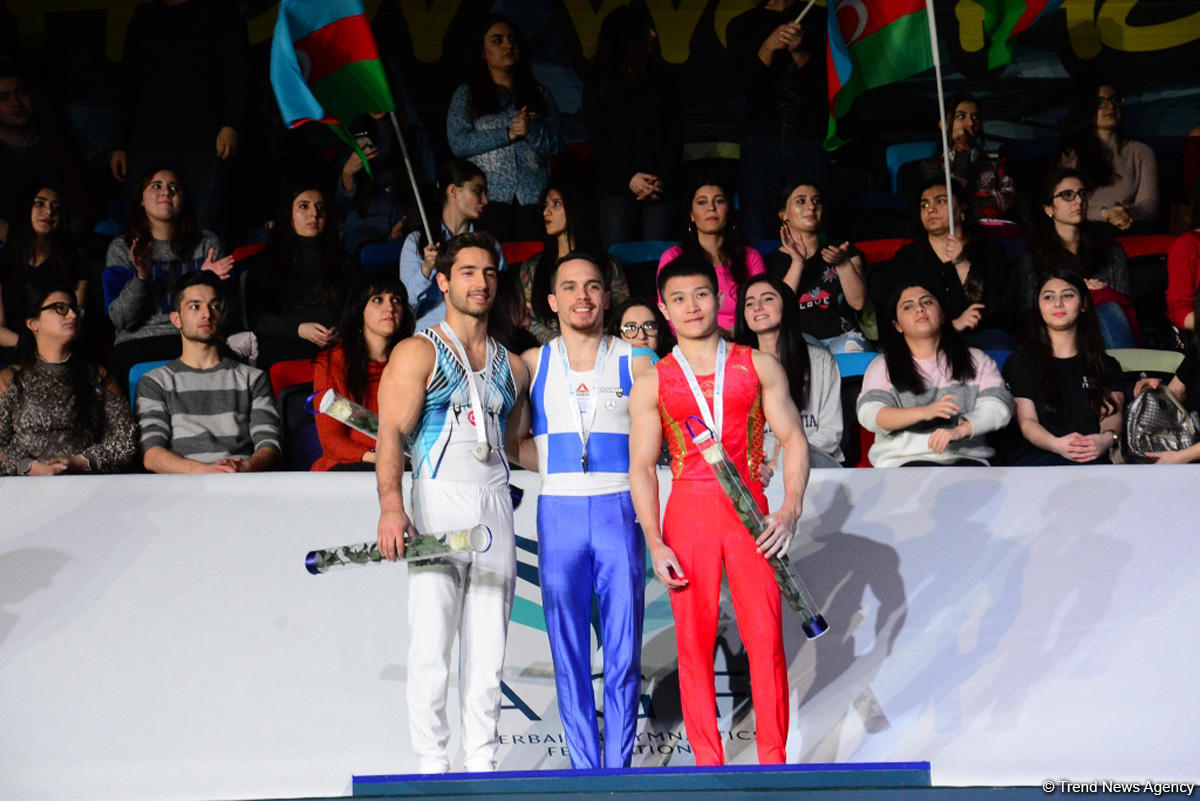 Baku hosts awarding ceremony of winners of first day of FIG Artistic Gymnastics World Cup (PHOTO)