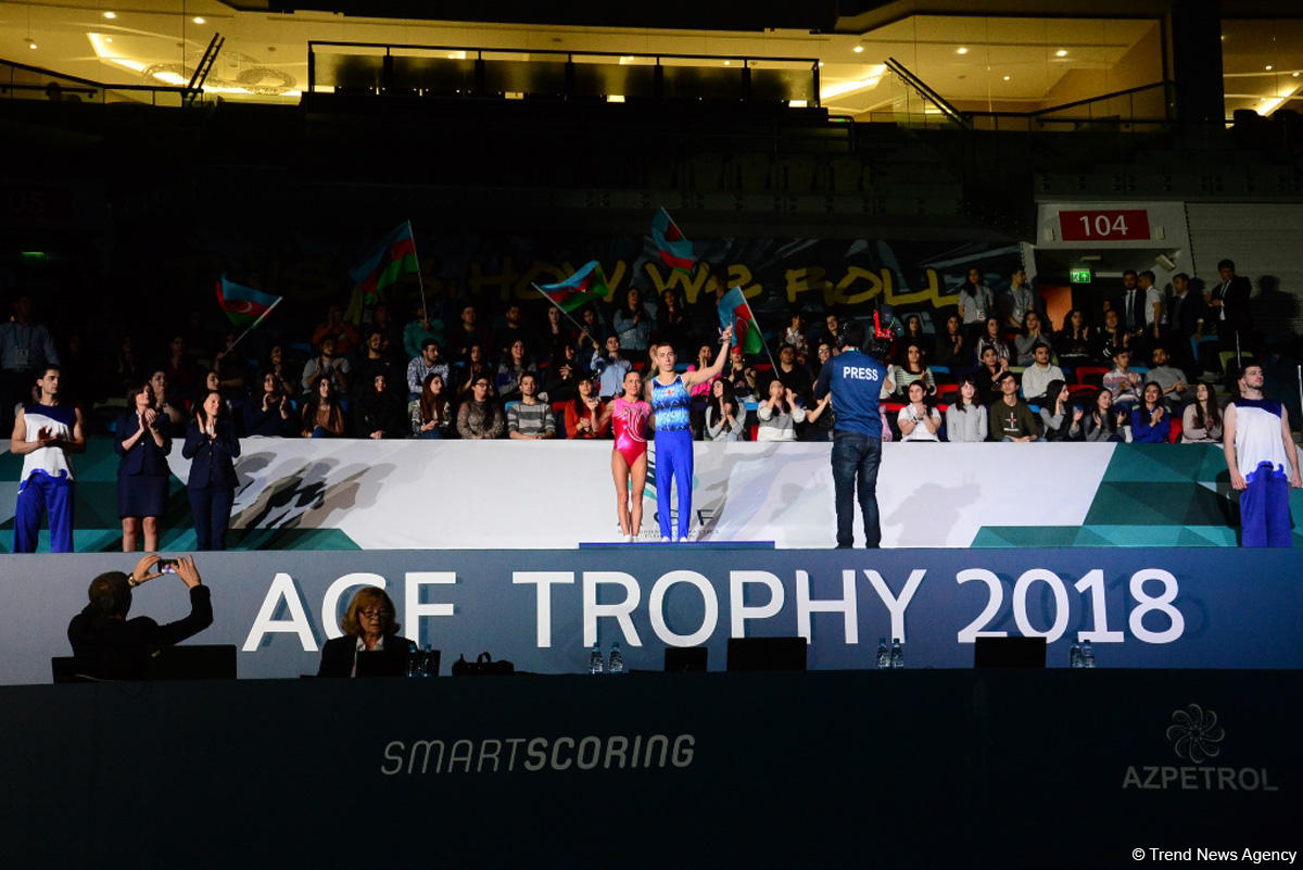 Baku hosts awarding ceremony of winners of first day of FIG Artistic Gymnastics World Cup (PHOTO)