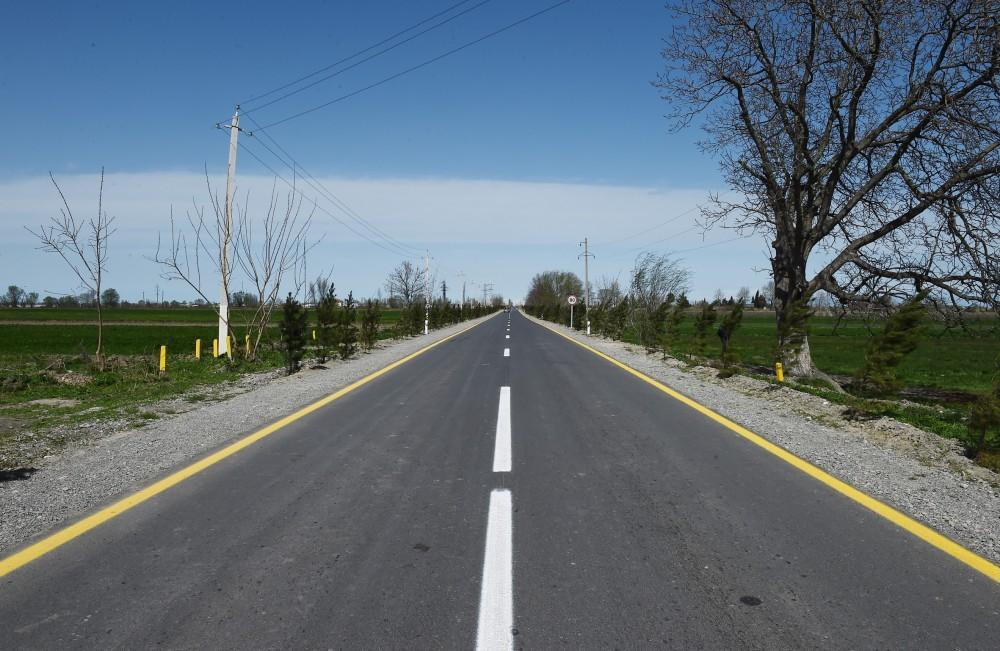 President Ilham Aliyev opens newly-reconstructed Yeni Dashkand-Umudalilar highway in Barda