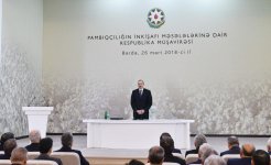 President Aliyev chairs cotton-growing conference in Barda (PHOTO)