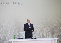 President Aliyev chairs cotton-growing conference in Barda (PHOTO)