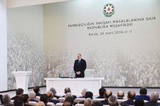 President Aliyev chairs cotton-growing conference in Barda (PHOTO)