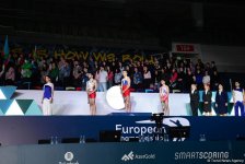 Awards presented to winners of 26th European gymnastics championship in Baku