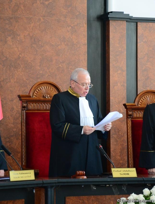 Azerbaijani Constitutional Court's Plenum confirms results of presidential election, Ilham Aliyev declared President of Azerbaijan (PHOTO)