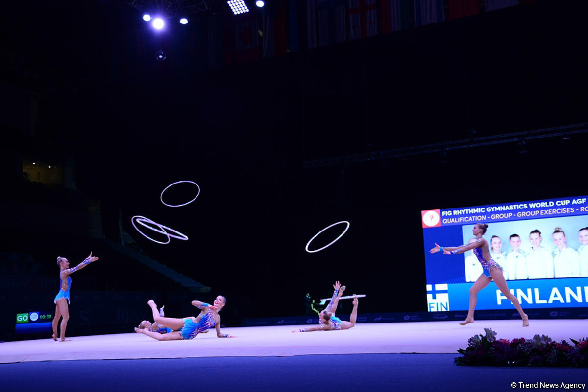 Azerbaijani gymnasts reach FIG World Cup finals in hoop exercises (PHOTO)