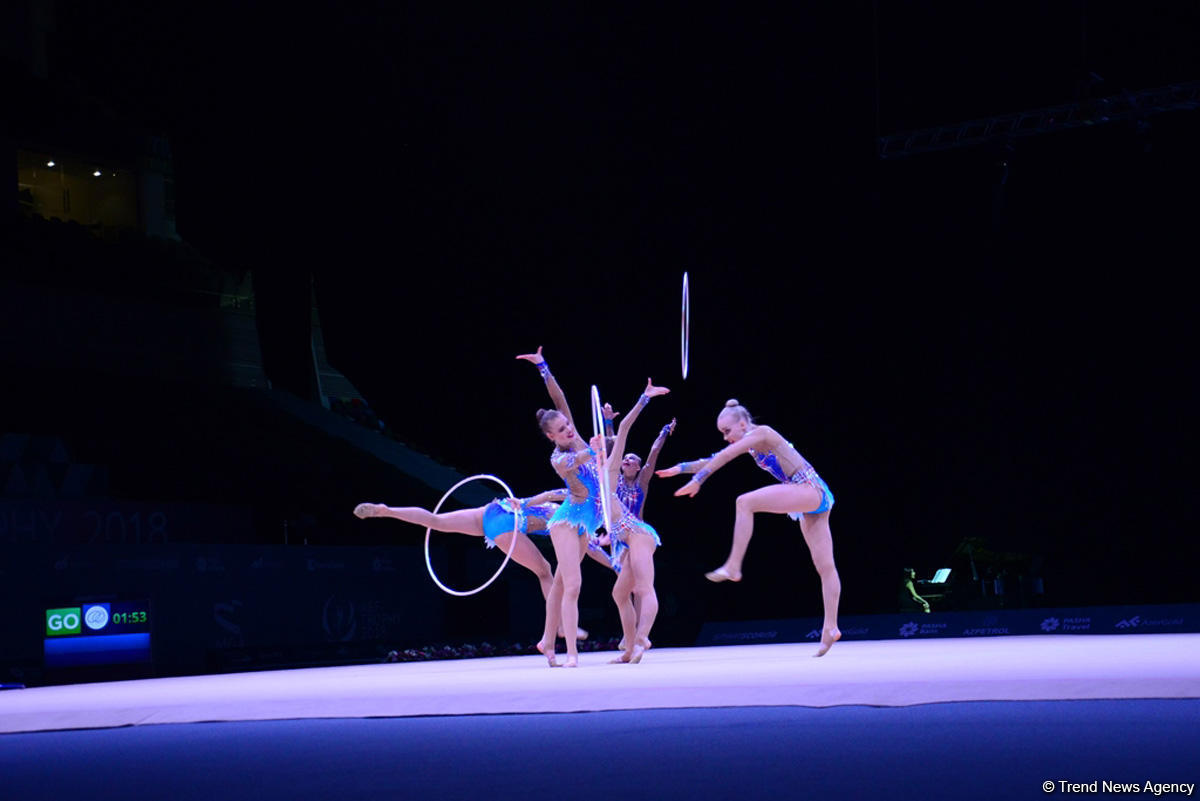 Azerbaijani gymnasts reach FIG World Cup finals in hoop exercises (PHOTO)