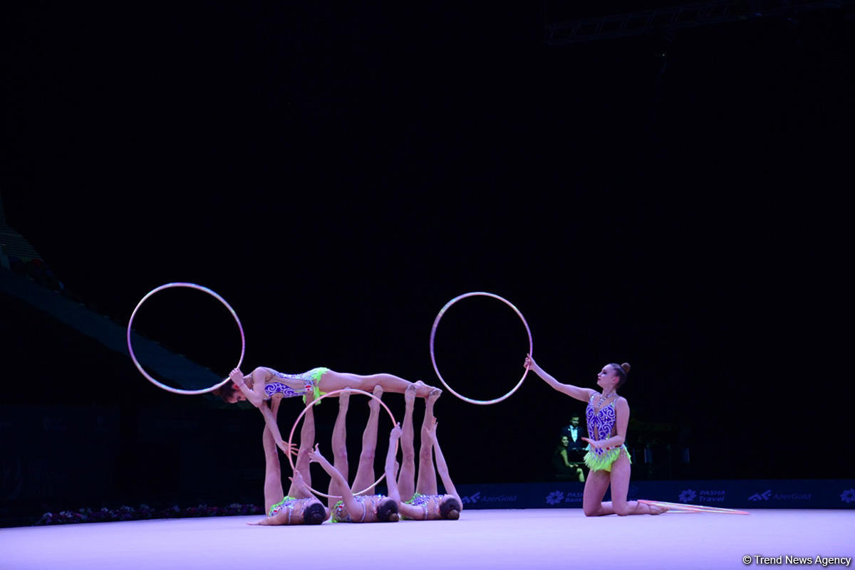 Azerbaijani gymnasts reach FIG World Cup finals in hoop exercises (PHOTO)