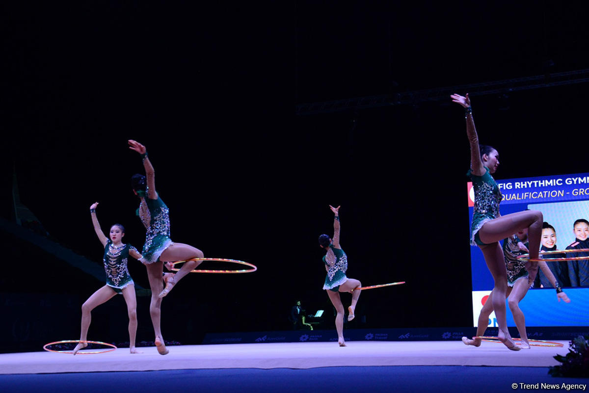 Azerbaijani gymnasts reach FIG World Cup finals in hoop exercises (PHOTO)
