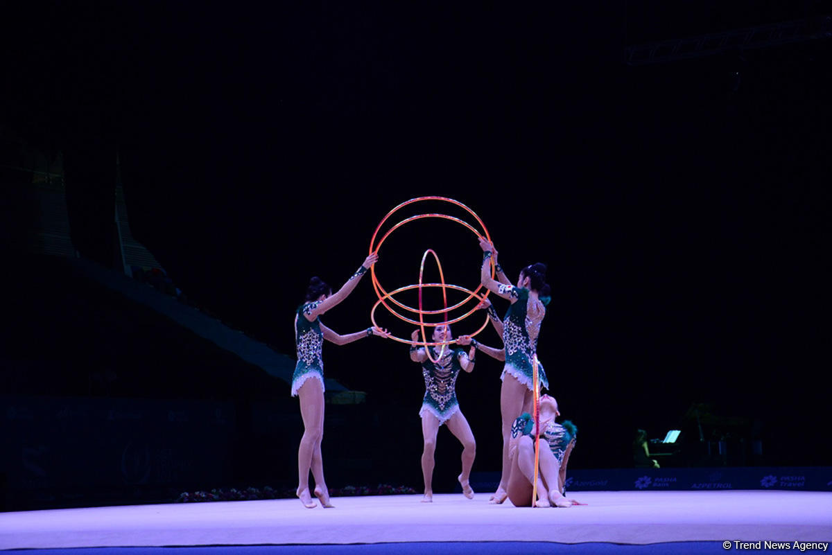 Azerbaijani gymnasts reach FIG World Cup finals in hoop exercises (PHOTO)