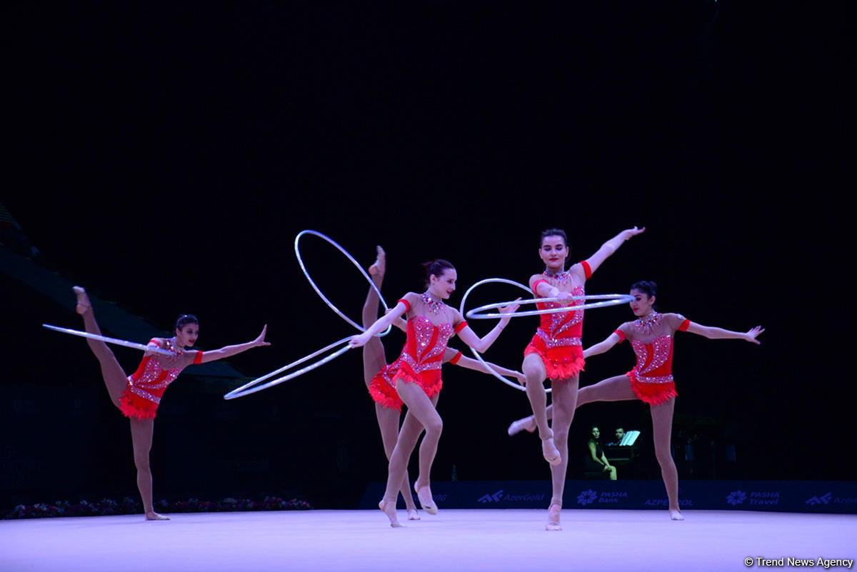 Azerbaijani gymnasts reach FIG World Cup finals in hoop exercises (PHOTO)