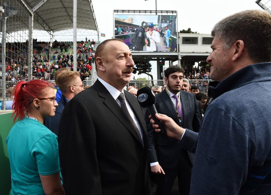 President Aliyev: “We are very happy that Formula 1 is held in Baku for third time”