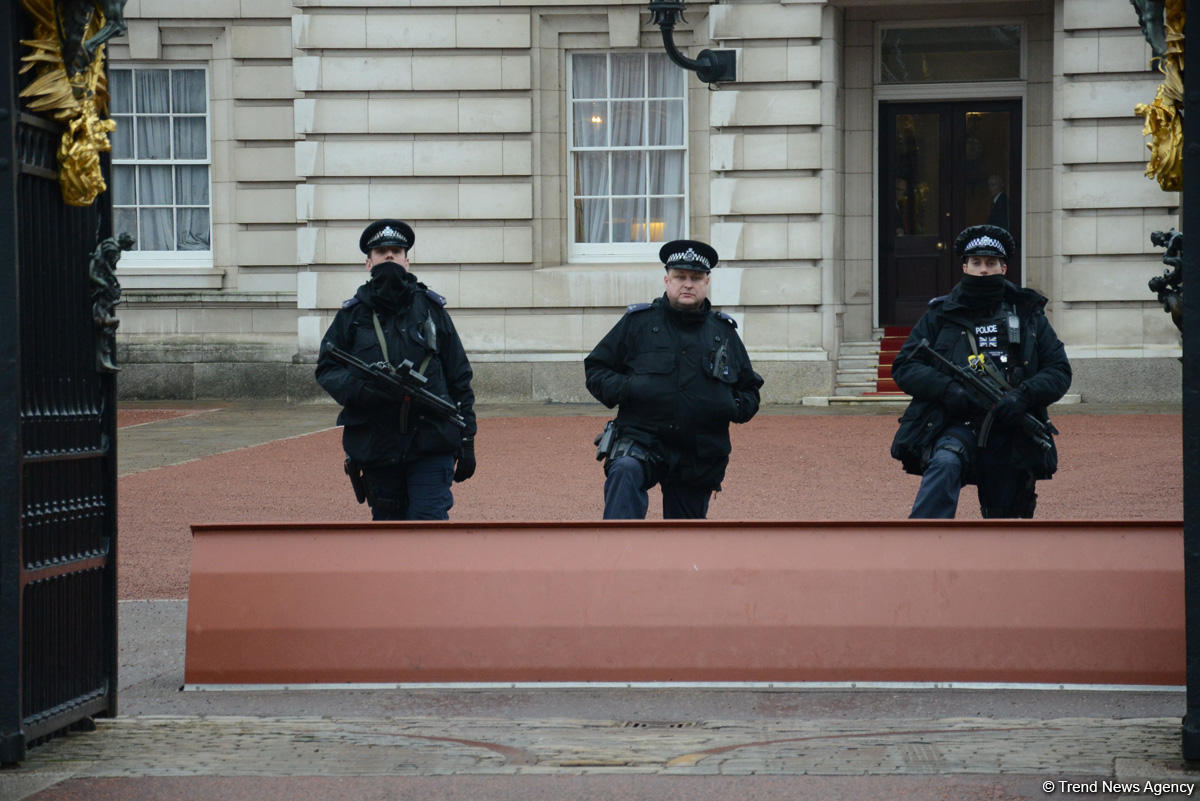 British police detain man after car crashes into police station