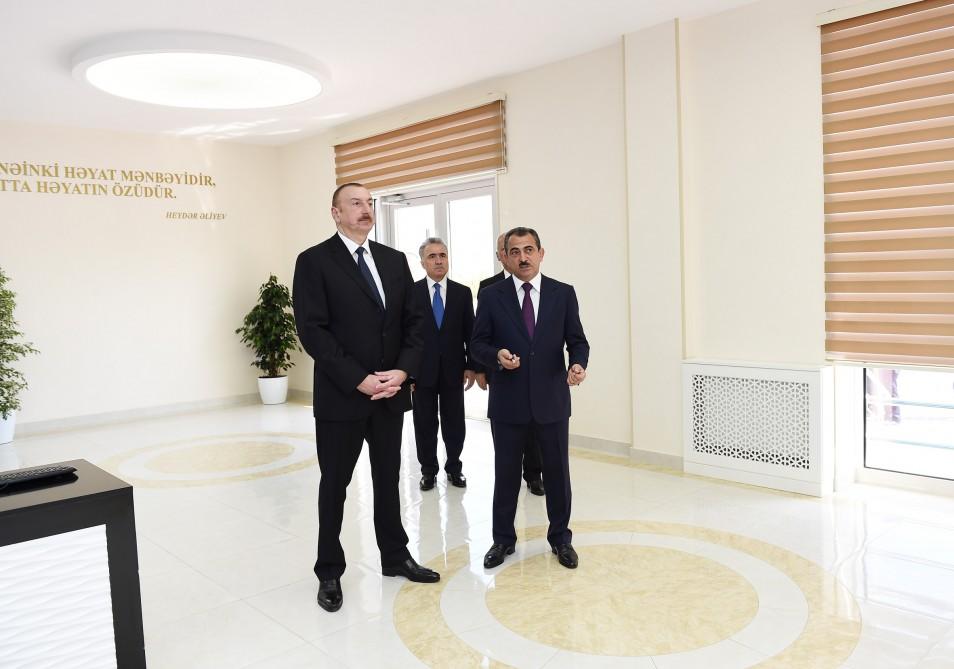 President Aliyev attends ceremony to launch drinking water supply system in Khacmaz (PHOTO)