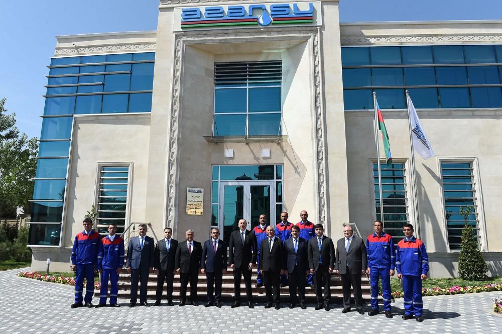 President Aliyev attends ceremony to launch drinking water supply system in Khacmaz (PHOTO)