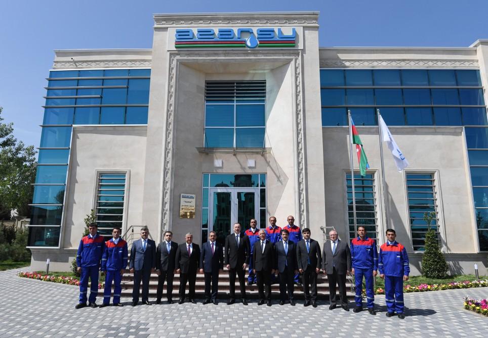President Aliyev attends ceremony to launch drinking water supply system in Khacmaz (PHOTO)