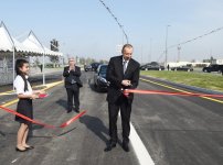 President Aliyev inaugurates multi-level road junction, passage to Heydar Aliyev Avenue (PHOTO)