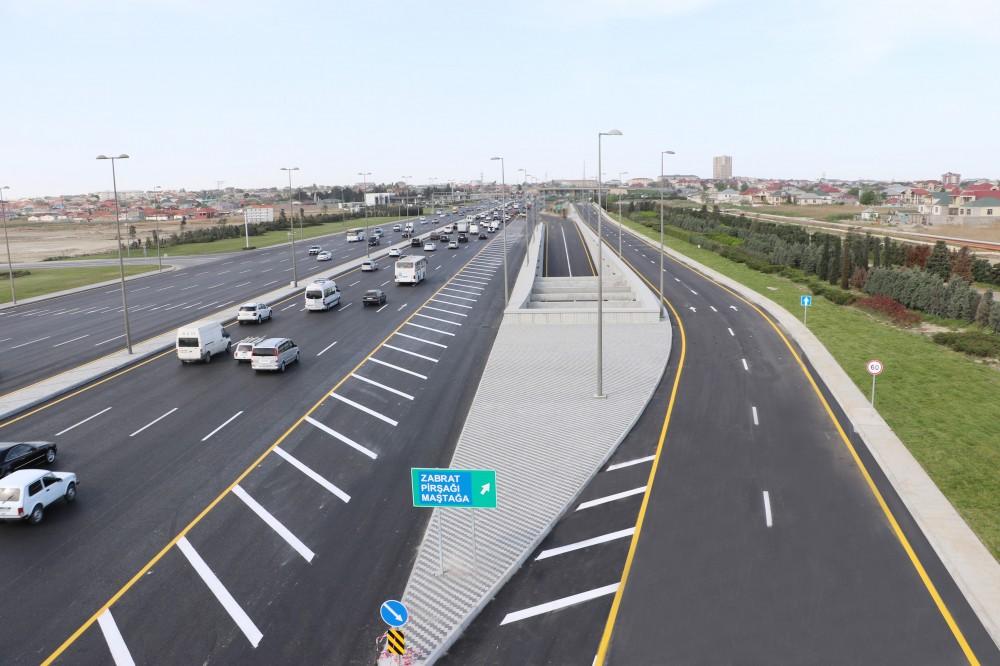 President Aliyev inaugurates multi-level road junction, passage to Heydar Aliyev Avenue (PHOTO)