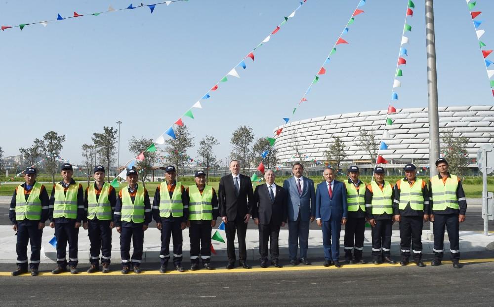 President Aliyev inaugurates multi-level road junction, passage to Heydar Aliyev Avenue (PHOTO)