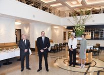 Azerbaijani president, first lady inaugurate Dinamo hotel in Baku (PHOTO)