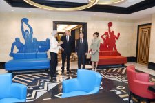 Azerbaijani president, first lady inaugurate Dinamo hotel in Baku (PHOTO)