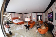 Azerbaijani president, first lady inaugurate Dinamo hotel in Baku (PHOTO)