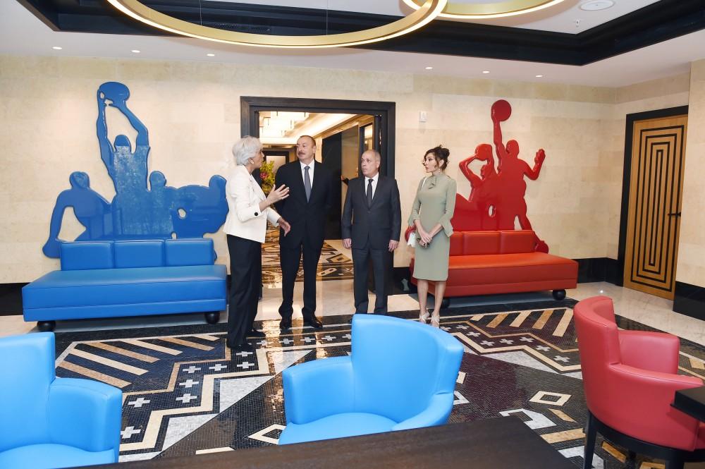 Azerbaijani president, first lady inaugurate Dinamo hotel in Baku (PHOTO)