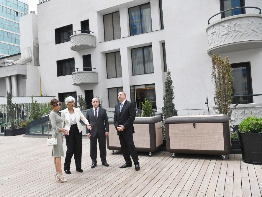Azerbaijani president, first lady inaugurate Dinamo hotel in Baku (PHOTO)