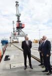 President Aliyev attends opening of Baku Int’l Sea Trade Port Complex (PHOTO)