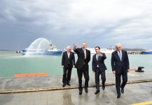 President Aliyev attends opening of Baku Int’l Sea Trade Port Complex (PHOTO)