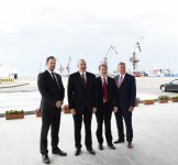 President Aliyev attends opening of Baku Int’l Sea Trade Port Complex (PHOTO)