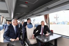 President Aliyev attends opening of Baku Int’l Sea Trade Port Complex (PHOTO)