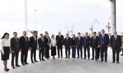 President Aliyev attends opening of Baku Int’l Sea Trade Port Complex (PHOTO)