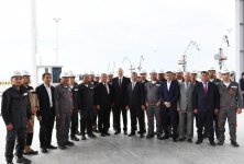 President Aliyev attends opening of Baku Int’l Sea Trade Port Complex (PHOTO)