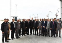 President Aliyev attends opening of Baku Int’l Sea Trade Port Complex (PHOTO)
