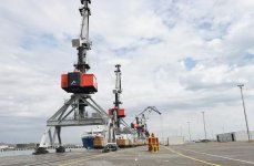 President Aliyev attends opening of Baku Int’l Sea Trade Port Complex (PHOTO)