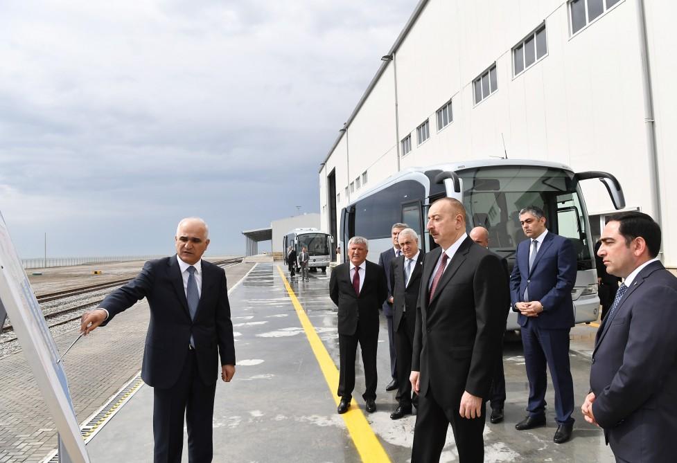 President Aliyev attends opening of Baku Int’l Sea Trade Port Complex (PHOTO)
