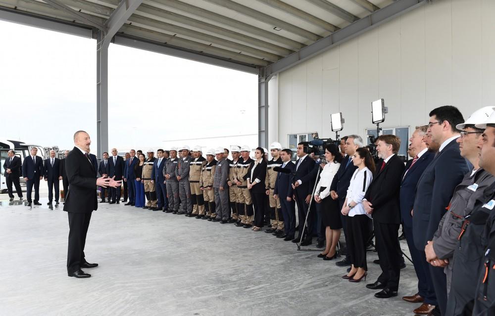 President Aliyev attends opening of Baku Int’l Sea Trade Port Complex (PHOTO)