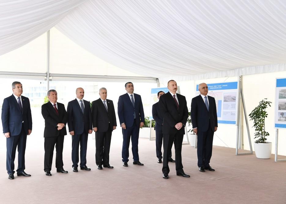 President Aliyev attends opening of Baku Int’l Sea Trade Port Complex (PHOTO)