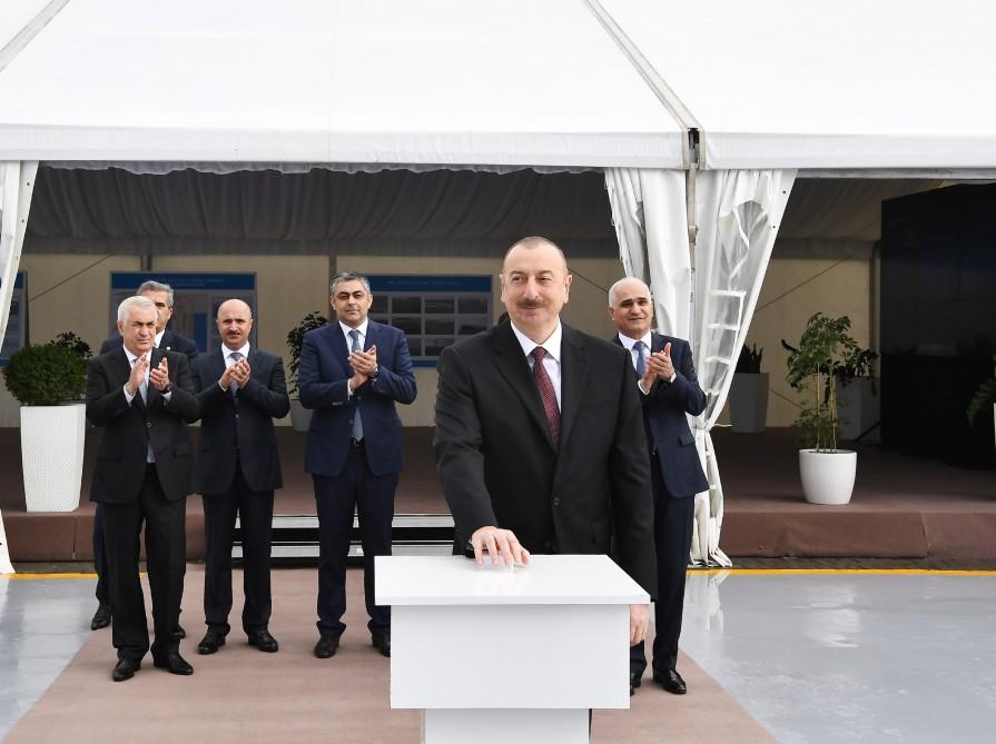 President Aliyev attends opening of Baku Int’l Sea Trade Port Complex (PHOTO)