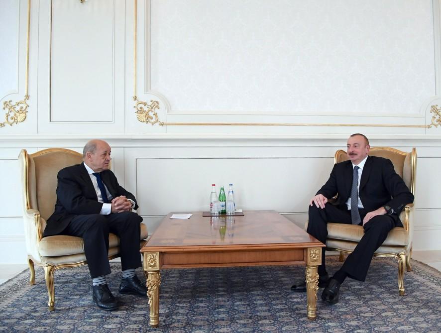 President Aliyev receives French FM