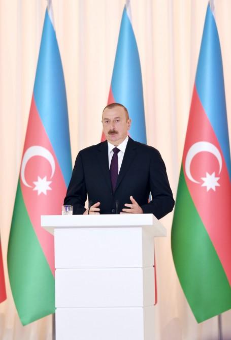 President Ilham Aliyev, First Lady Mehriban Aliyeva attend official reception on occasion of 100th anniversary of ADR (PHOTO)