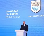 Ilham Aliyev attends launch of Southern Gas Corridor’s first phase (PHOTO)