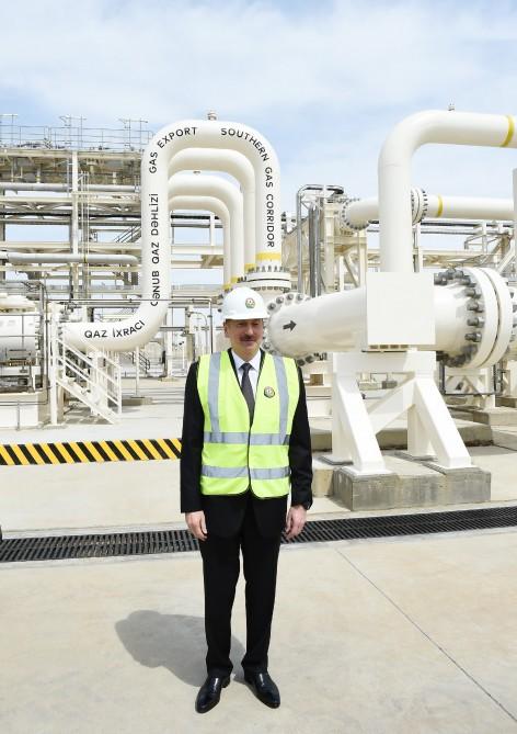 Ilham Aliyev attends launch of Southern Gas Corridor’s first phase (PHOTO)