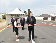 President Aliyev opens reconstructed highway in Goranboy (PHOTO)