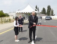 President Aliyev opens reconstructed highway in Goranboy (PHOTO)