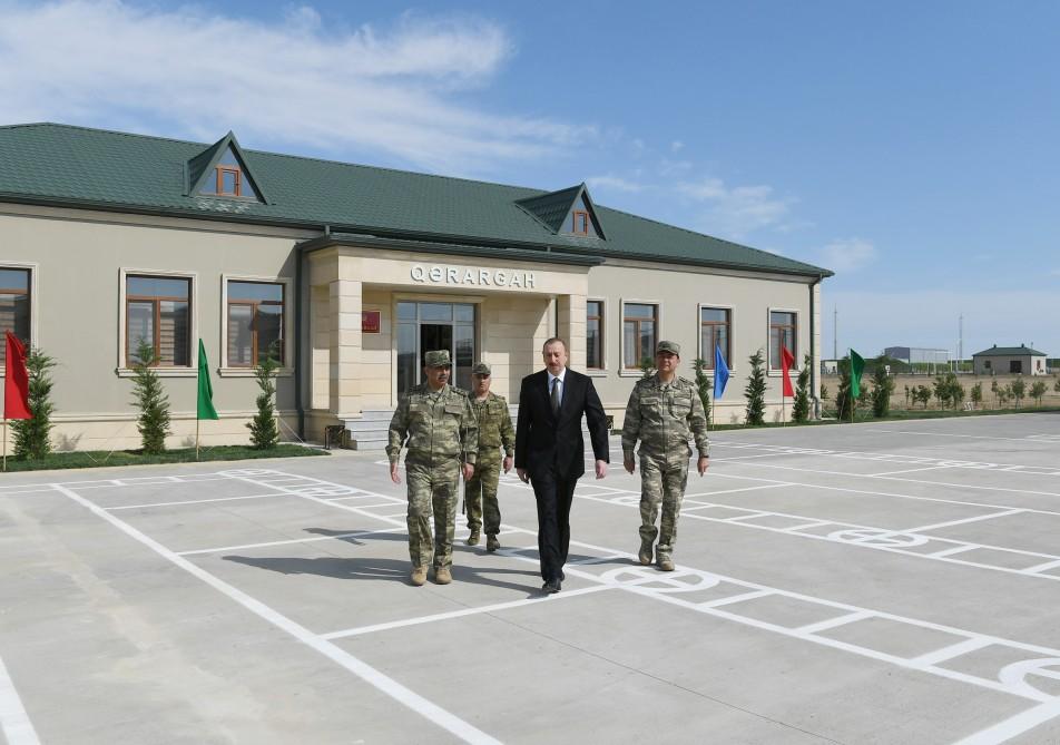 President Aliyev inaugurates Defense Ministry’s military unit (PHOTO)